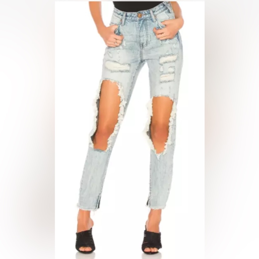 Distressed Light Blue Jeans